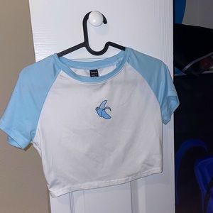 Blue banana crop top